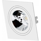 Kit 3 Spots Embutir Ar111 Quadrado Branco Face Plana - Saveen