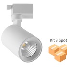 Kit 3 Spots Para Trilho 10w 6500k Bivolt Branco