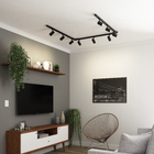 Kit 3 Spots para Trilho com 2 Conectores LED Luz Amarela Bivolt 9W Inspire