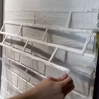 Kit 3 Stencil Parede Tijolinho Revestimento Pintura Impermeav