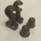 Kit 3 Suportes 19mm Imbuia Para Varão De Cortina