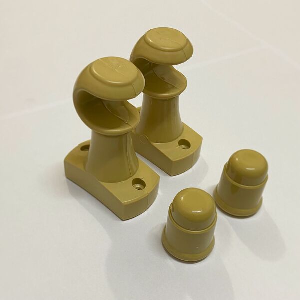 Kit 3 Suportes 19mm Marfim Para Varão De Cortina