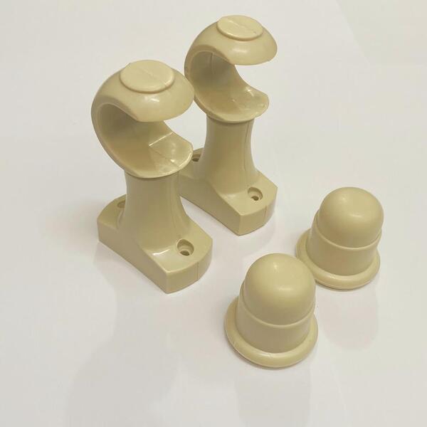 Kit 3 Suportes 19mm Palha Para Varão De Cortina