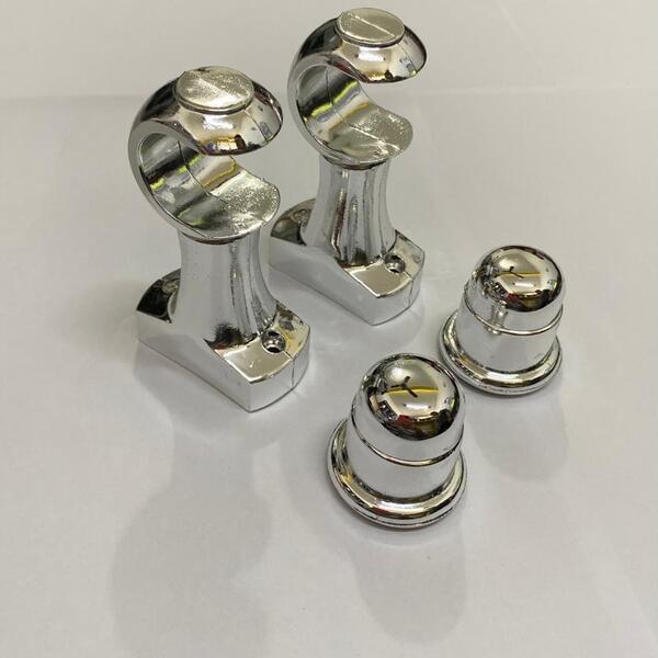 Kit 3 Suportes 28mm Cromado Para Varão De Cortina