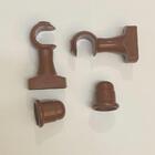 Kit 3 Suportes 28mm Mogno Para Varão De Cortina