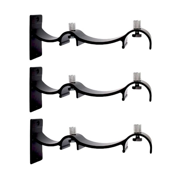 Kit 3 Suportes Duplo Perfil Invertido Para Varão Wave 28mm Pr