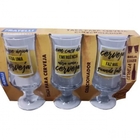 Kit 3 Taças Cerveja Colecionador Com Frases Amarela 280ml Fra