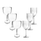 Kit 3 Taças Gin E 3 Taças Vinho Acrílico Krystalon