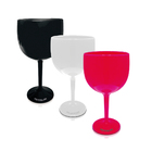 Kit 3 Taças Gin Preta, Branca E Rosa Acrílico Ps Krystalon