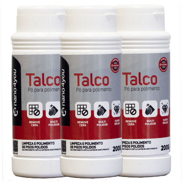 Kit 3 Talco Removedor De Cera Para Porcelanato 3x200g - Nano4