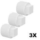 Kit 3 Tampão Plug Pvc Roscável 1.1/2" Branco (50mm) Tigre