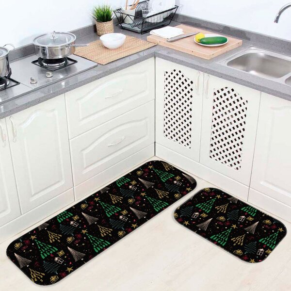 Kit 3 Tapete De Natal Para Cozinha Natal Geométrico Único