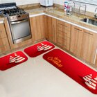 Kit 3 Tapetes De Natal Para Cozinha Árvores Natalinas Único