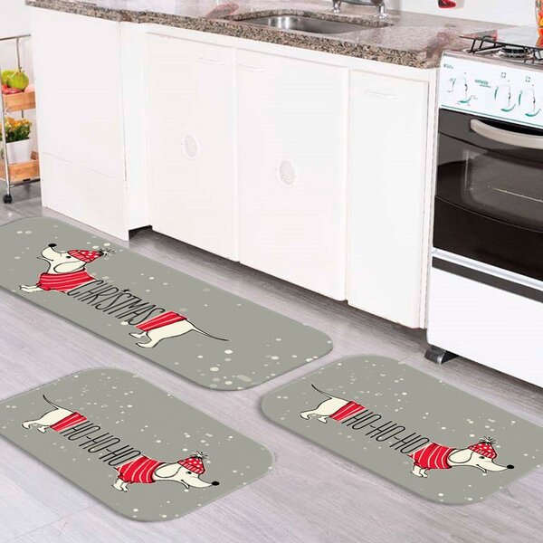 Kit 3 Tapetes De Natal Para Cozinha Christmas Único