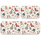 Kit 3 Tapetes De Natal Para Cozinha Classico Lux Christmas Ún