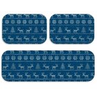 Kit 3 Tapetes De Natal Para Cozinha Classico Natal Azul Único