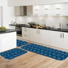 Kit 3 Tapetes De Natal Para Cozinha Classico Natal Azul Único