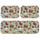 Kit 3 Tapetes De Natal Para Cozinha Elementos Natalinos Class