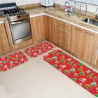 Kit 3 Tapetes De Natal Para Cozinha Elementos Natalinos Verme