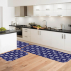 Kit 3 Tapetes De Natal Para Cozinha Flocos De Neve Único