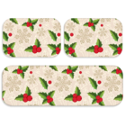 Kit 3 Tapetes De Natal Para Cozinha Icones Natal  Único