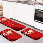 Kit 3 Tapetes De Natal Para Cozinha Merry Christmas Único