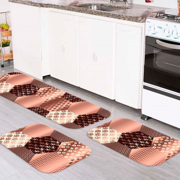 Kit 3 Tapetes De Natal Para Cozinha Moderno Único