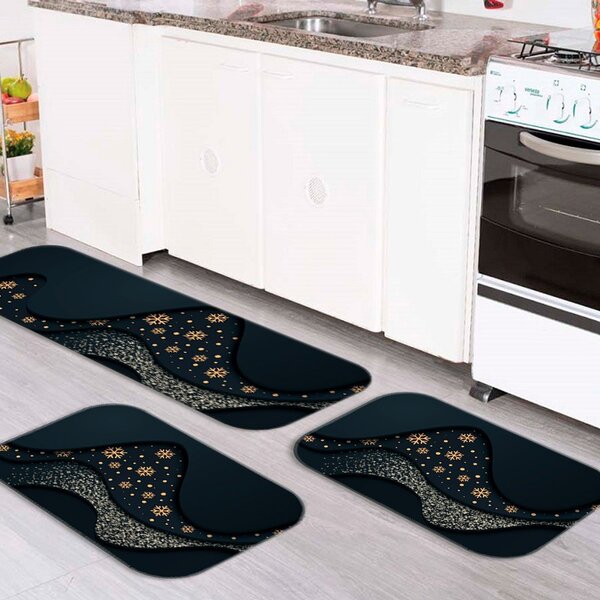 Kit 3 Tapetes De Natal Para Cozinha Natal Moderno Único