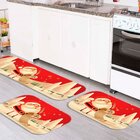 Kit 3 Tapetes De Natal Para Cozinha Papai Noel Único