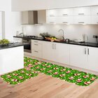 Kit 3 Tapetes De Natal Para Cozinha Papai Noel Verde Único