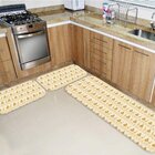 Kit 3 Tapetes De Natal Para Cozinha Pinheiros Dourados Único