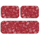 Kit 3 Tapetes De Natal Para Cozinha Símbolos Natalinos Único