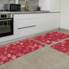 Kit 3 Tapetes De Natal Para Cozinha Símbolos Natalinos Único