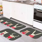 Kit 3 Tapetes De Natal Para Cozinha Ursinhos Natalinos Único