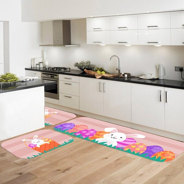 Kit 3 Tapetes Decorativos Coelhinho Fofinho Com Listras Único