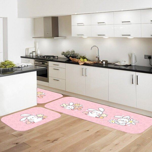 Kit 3 Tapetes Decorativos Coelhinhos Fofinhos Único