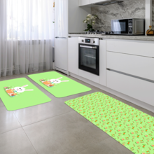 Kit 3 Tapetes Decorativos Coelho Verde Neon Único