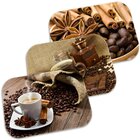 Kit 3 Tapetes Decorativos Coffe Two Único