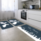 Kit 3 Tapetes Decorativos Feliz Páscoa Black Único