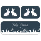 Kit 3 Tapetes Decorativos Feliz Páscoa Black Único