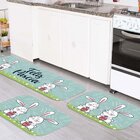 Kit 3 Tapetes Decorativos Feliz Páscoa Com Coelhos Único