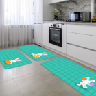 Kit 3 Tapetes Decorativos Feliz Páscoa Verde Único