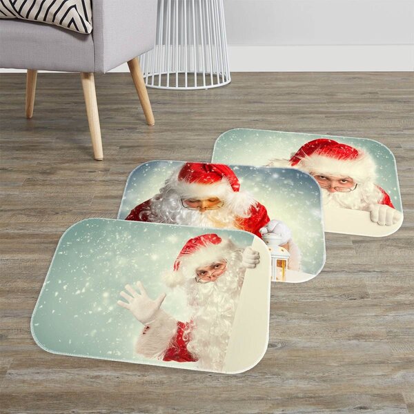 Kit 3 Tapetes Decorativos Papai Noel Original Único