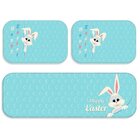 Kit 3 Tapetes Decorativos Páscoa Coelho Bubble Único