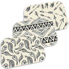 Kit 3 Tapetes Decorativos Penas Único