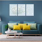 Kit 3 Telas Decorativas Pétalas Brancas Ao Vento