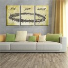 Kit 3 Telas Decorativas Religião Coroa De Espinhos De Jesus F