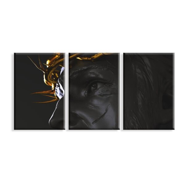 Kit 3 Telas Decorativas Religião Cristo Rei