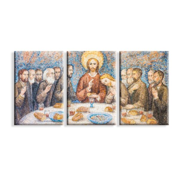 Kit 3 Telas Decorativas Religião Santa Ceia