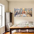 Kit 3 Telas Decorativas Religião Santa Ceia